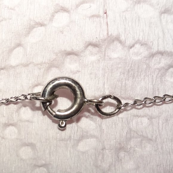 Vtg. 925 SS Amber Man In Moon Pendant Necklace - Picture 7 of 8